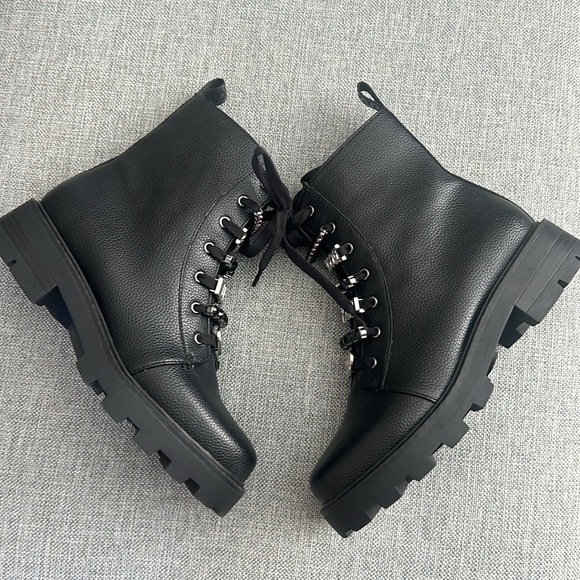 Karl Lagerfeld Paris Women's Mela Embellished Combat Booties Size 8 M - Picture 4 of 8